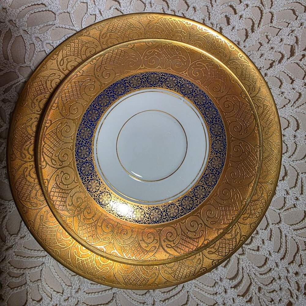 Tettau Echt Bavaria 22K Gold Tea Set Trio Made in Germany - Picture 9 of 10